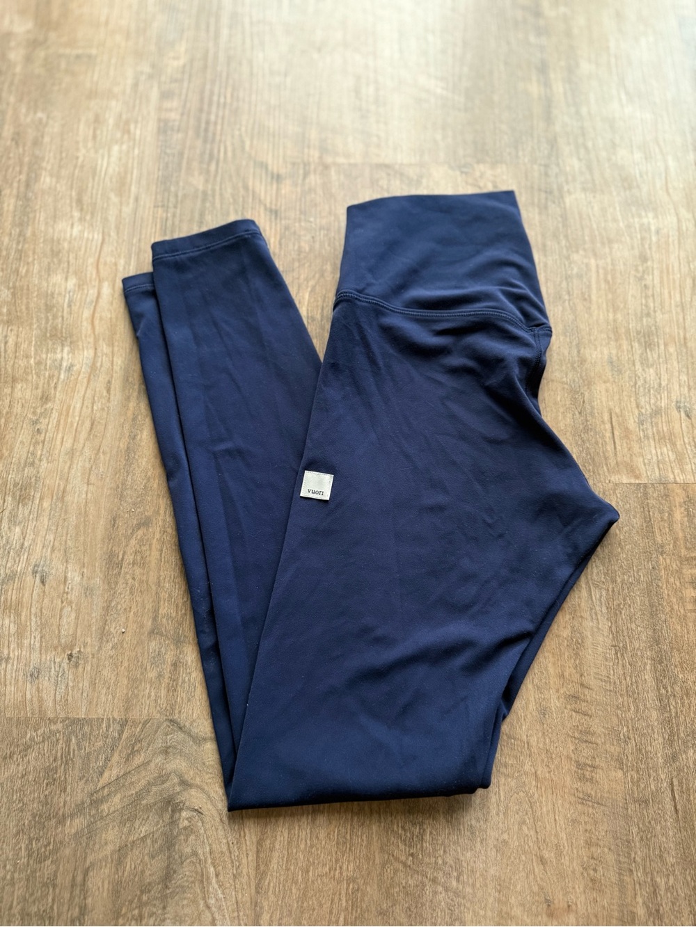 Vuori Navy Kids Leggings - Solid Athletic Stretch